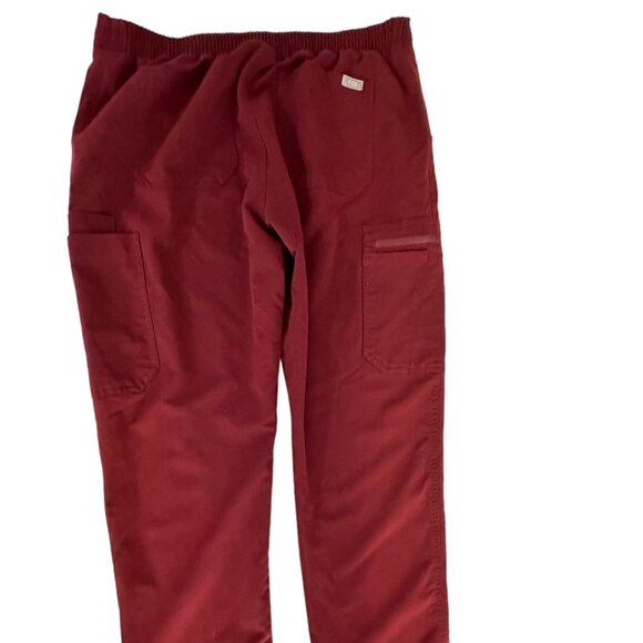 Figs Technical Collection burgundy scrub pants M - Picture 2 of 5